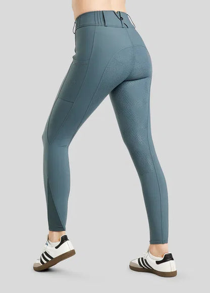 MoZuna REFINED Breeches w. Pintucks and Gun Metal Crystals Dark Slate F/G