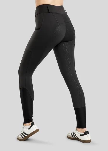 MoStar legging with Mesh and Foil Logo F/G - Black