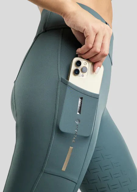 MoStar legging with Mesh and Foil Logo F/G- Dark Slate