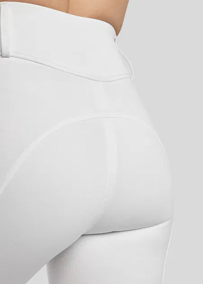 MoElaine Legging con Lasercut Logo F/G - White