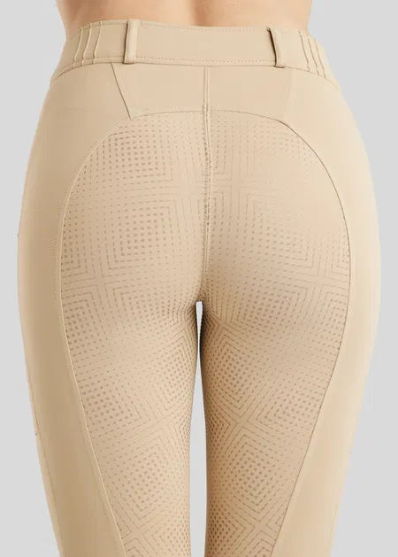 MoZuna REFINED Tights w. Pintucks and Gun Metal Crystals Warm Light Grey F/G