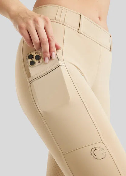 MoZuna REFINED Legging ecuestre con Pintucks y Gun Metal Crystals F/G