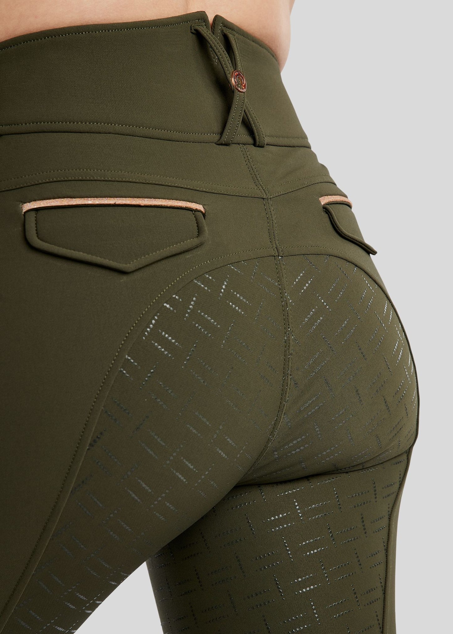 MoGlenda Pantalones con Rosegold Caviar Tape F/G - Olive