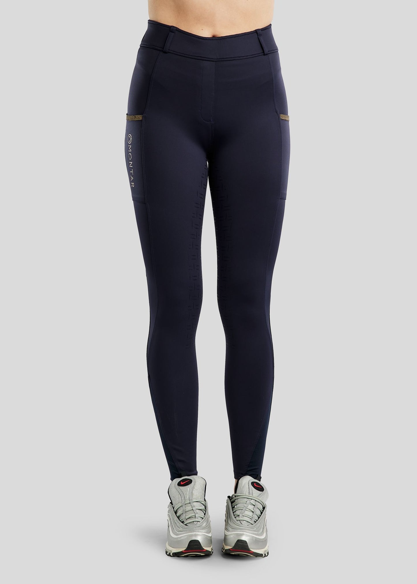 MoGlenda Legging con Rosegold Caviar Tape F/G - Navy