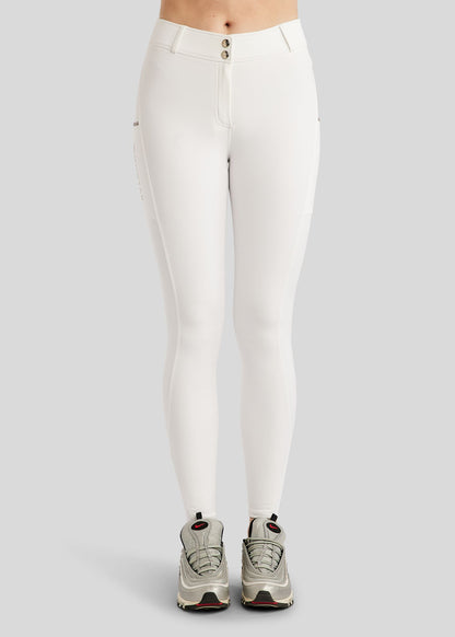 MoLila pantalón con detalles champagne F/G - Blanco