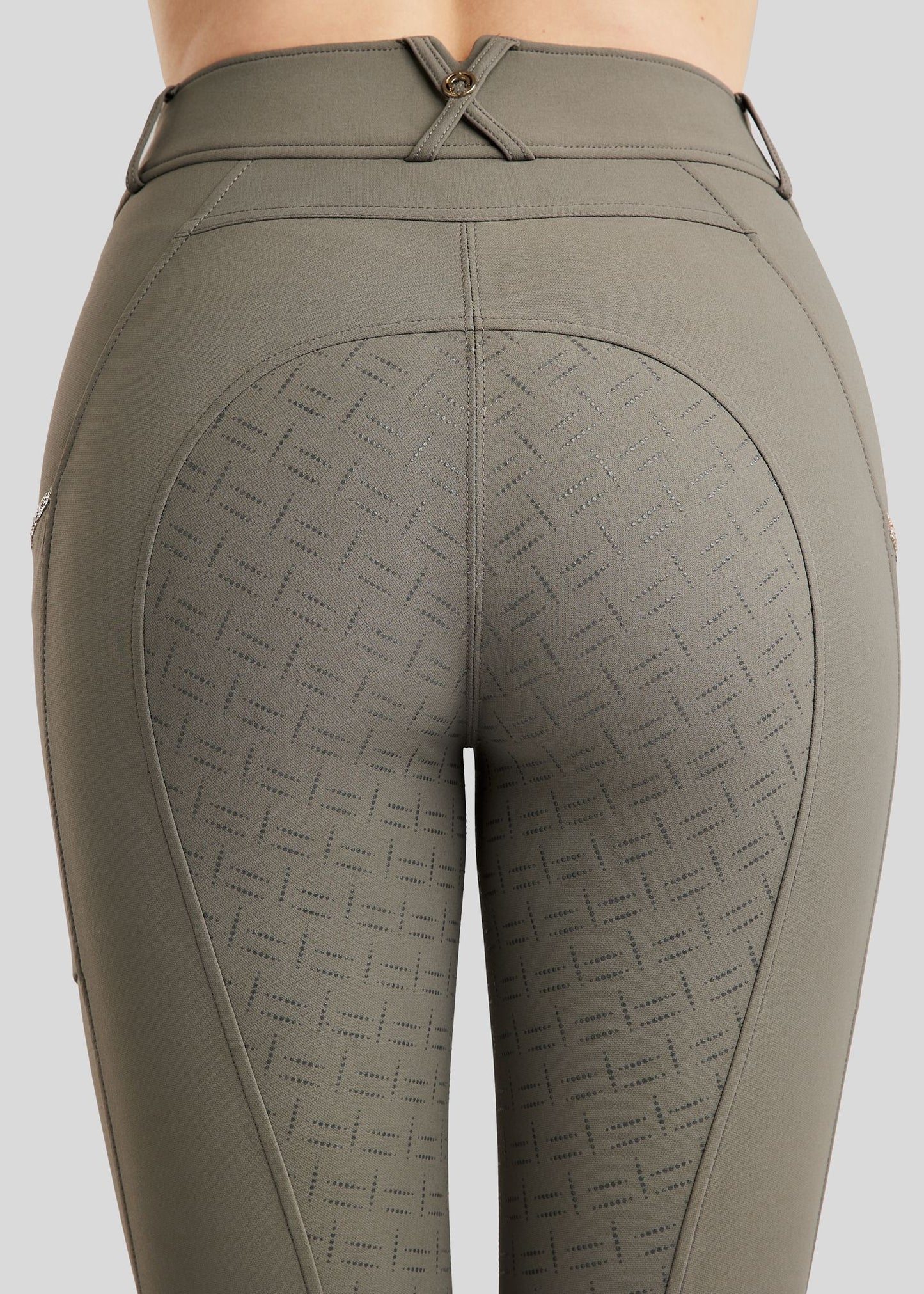 MoLila pantalón con detalles champagne F/G - Gris