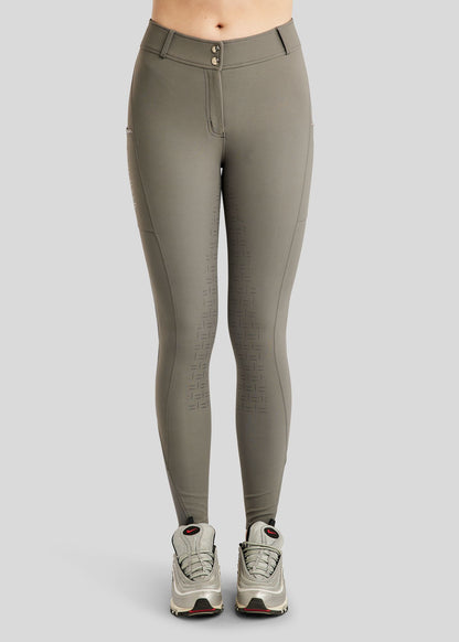 MoLila pantalón con detalles champagne F/G - Gris