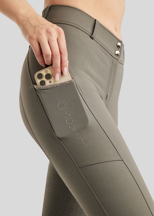 MoLila pantalón con detalles champagne F/G - Gris