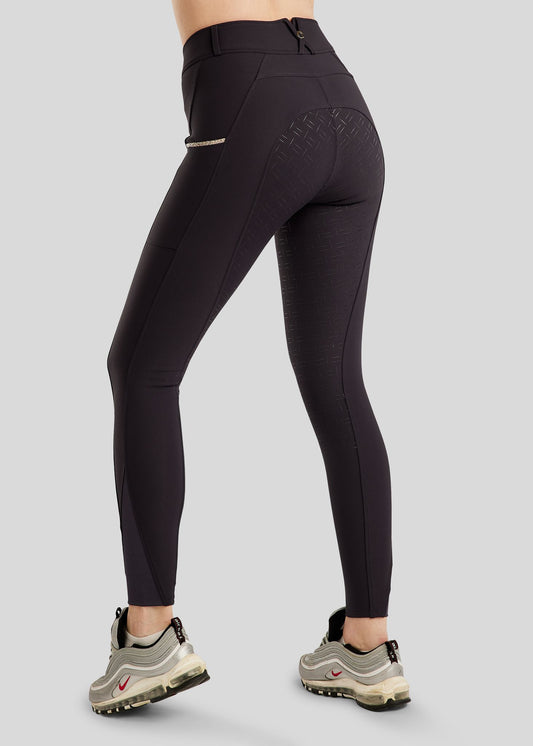 MoLila pantalón con detalles champagne F/G - Navy
