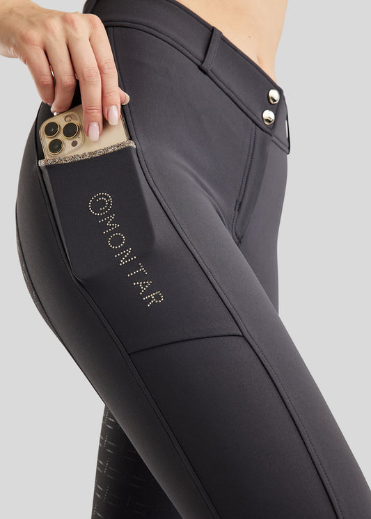 MoLila pantalón con detalles champagne F/G - Slate Grey