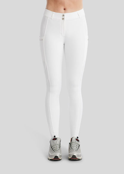 MoPhilipa pantalon Montar Champagne Logo Full Grip - Blanco