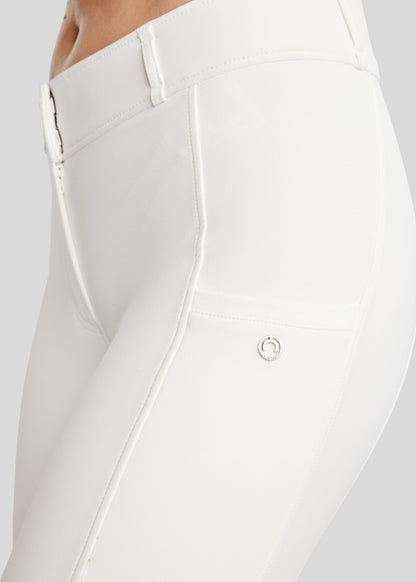 MoPhilipa pantalon Montar Champagne Logo Full Grip - Blanco
