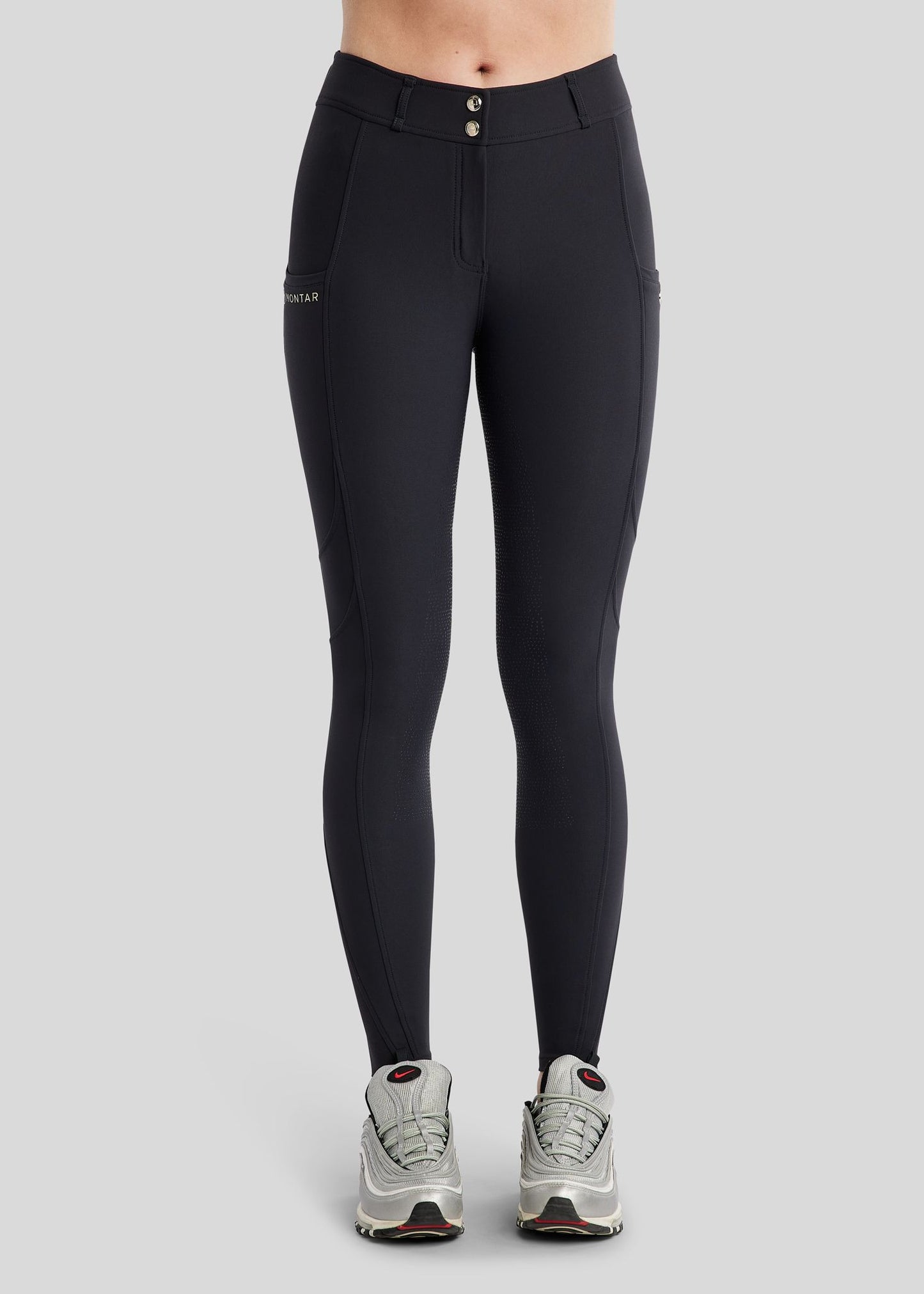 MoPhilipa pantalon Montar Champagne Logo Full Grip - Navy