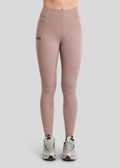 MoTilly legging Montar con Mesh y logo Gun Metall  - Blush