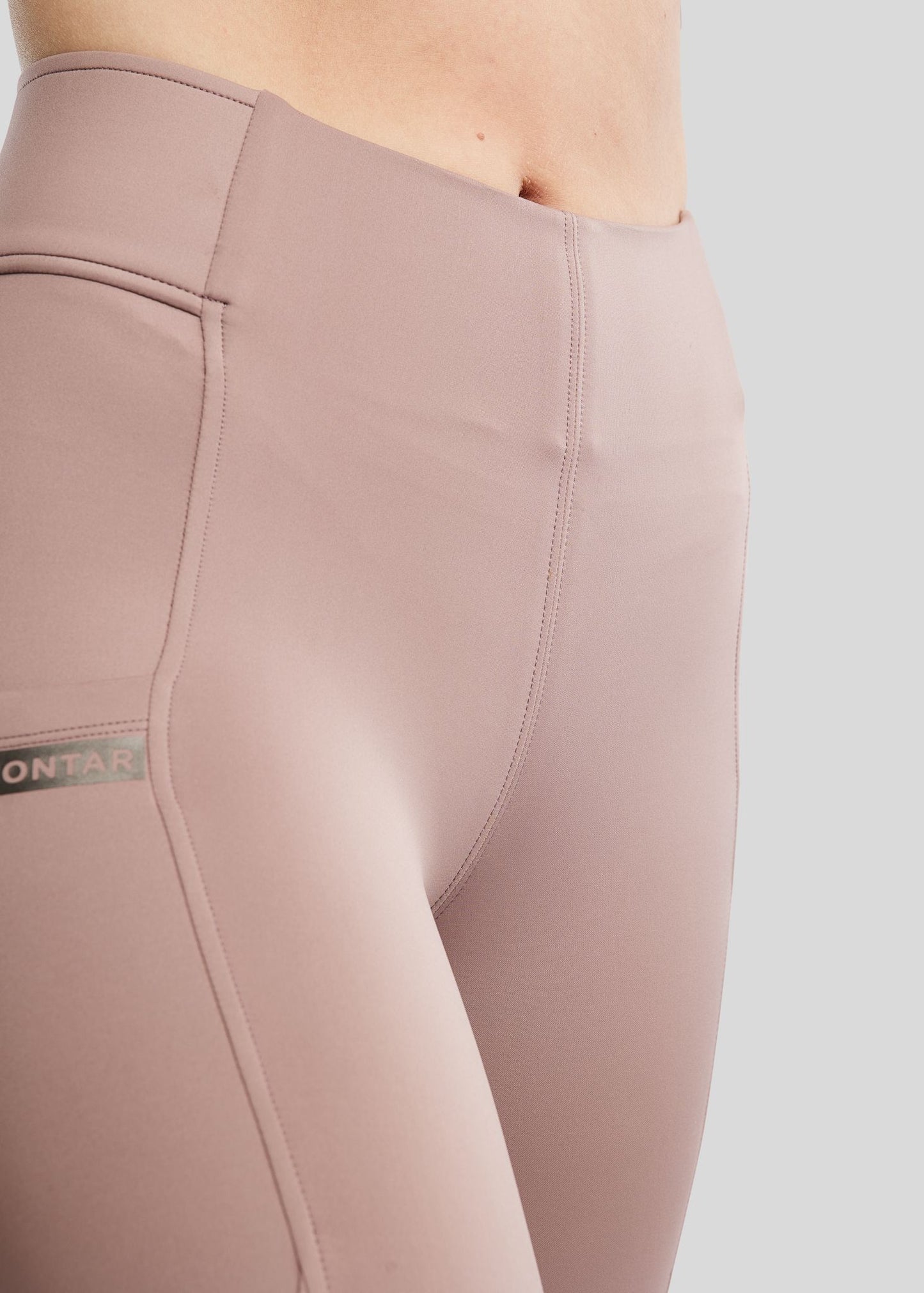 MoTilly legging Montar con Mesh y logo Gun Metall  - Blush