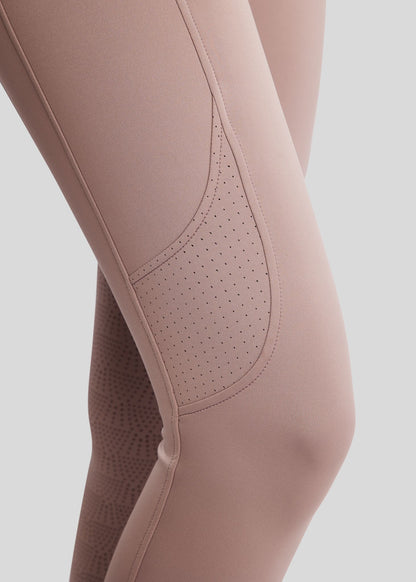 MoTilly legging Montar con Mesh y logo Gun Metall  - Blush