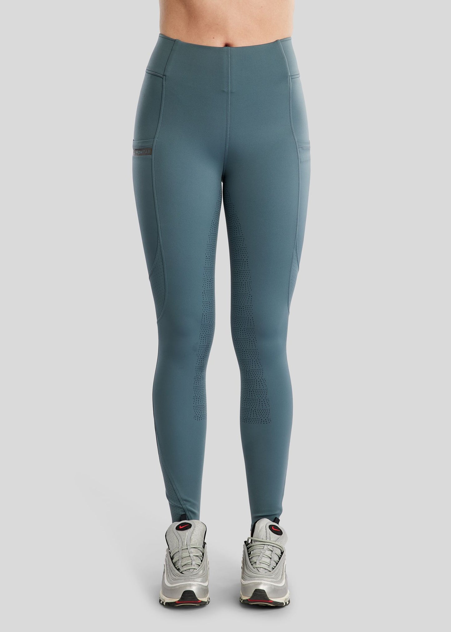 MoTilly legging Montar con Mesh y logo Gun Metall  - Dark Slate