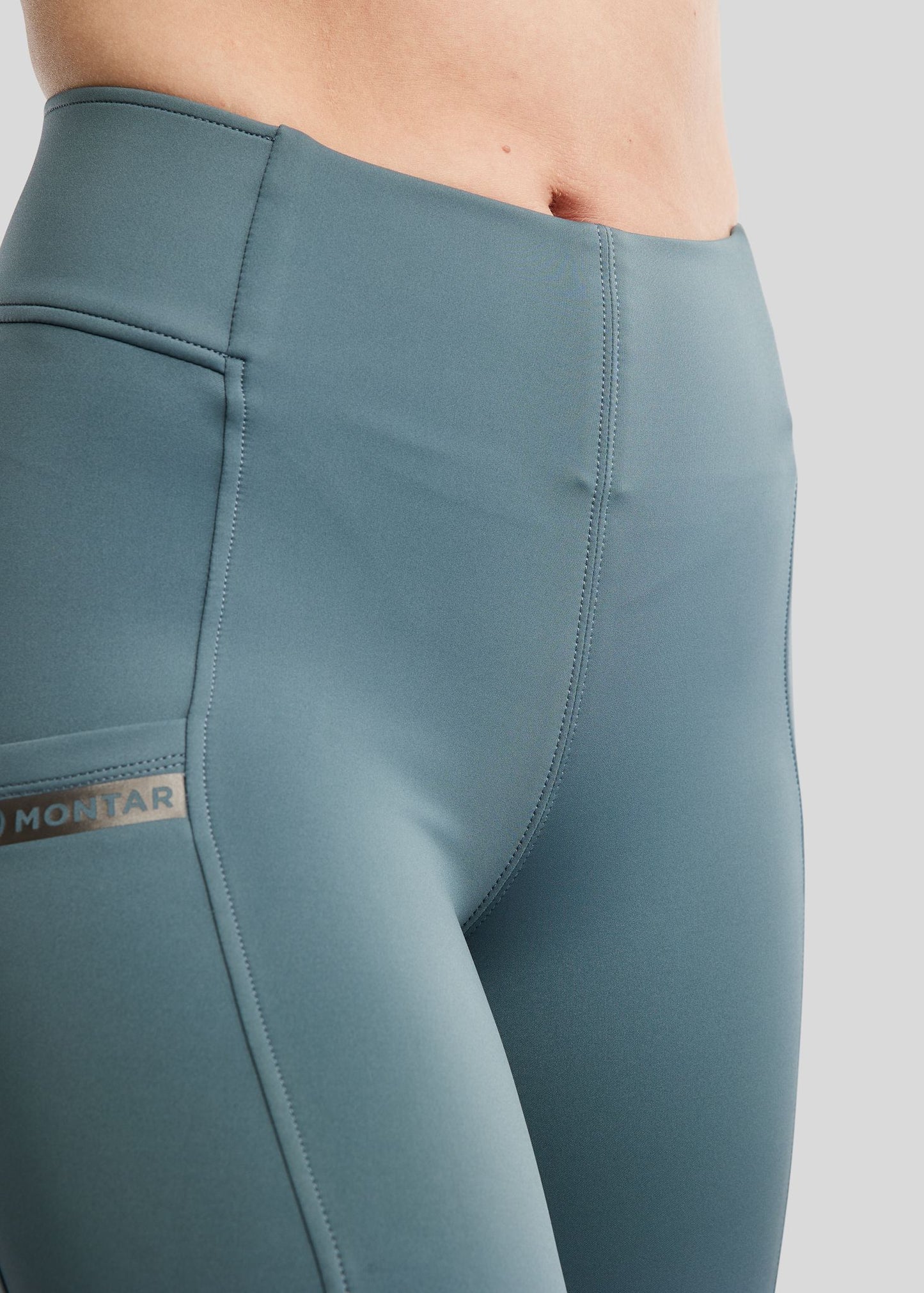 MoTilly legging Montar con Mesh y logo Gun Metall  - Dark Slate