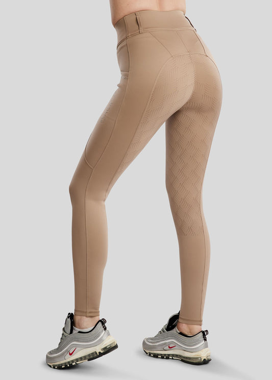 MoEverlisa legging Montar Full Grip con brillis - Taupe