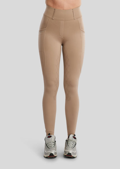 MoEverlisa legging Montar Full Grip con brillis - Taupe