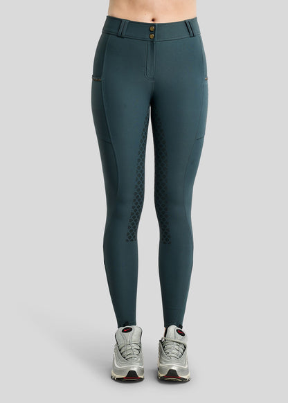MoVeronica pantalon Montar F/G detalles con Golden Quarz - Dark Slate