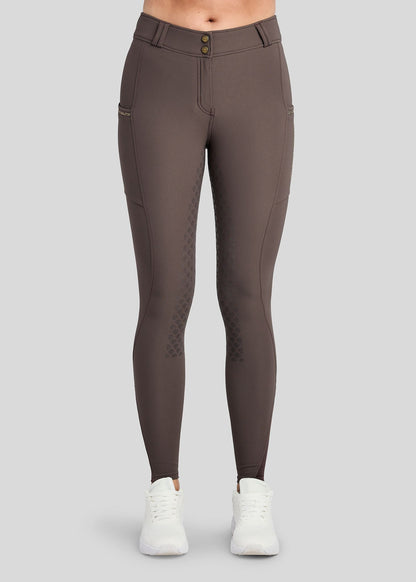 MoVeronica pantalon Montar F/G detalles con Golden Quarz - Black Peony