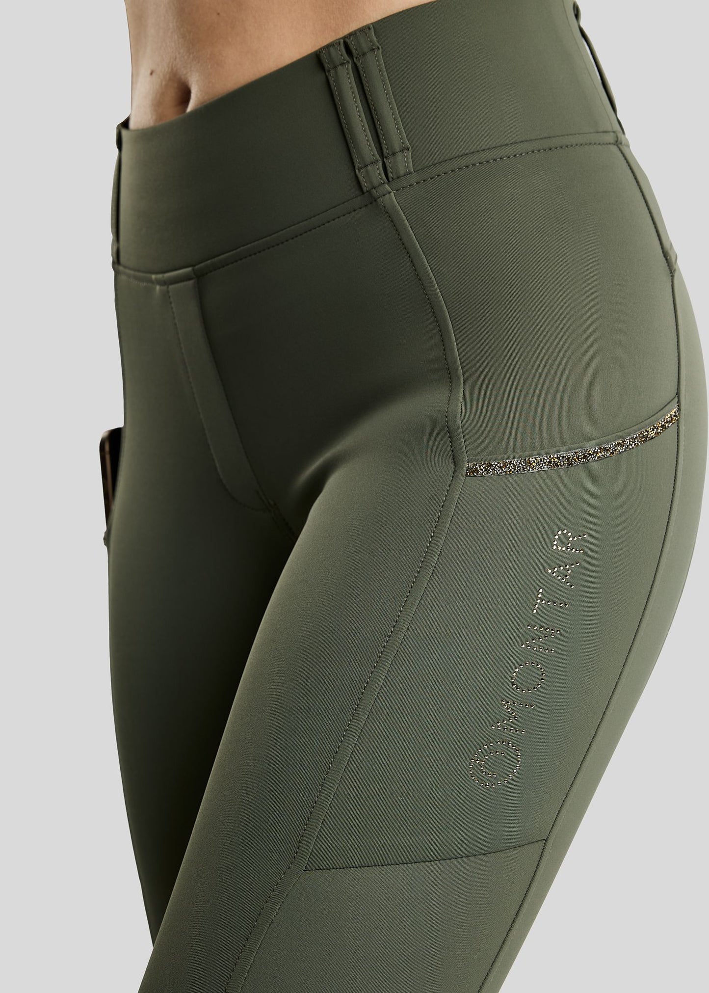 MoVeronica Thermo leggings  Hybrid F/G Golden Quartz - Forest Green
