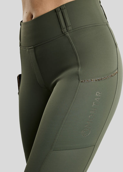 MoVeronica Thermo leggings  Hybrid F/G Golden Quartz - Forest Green