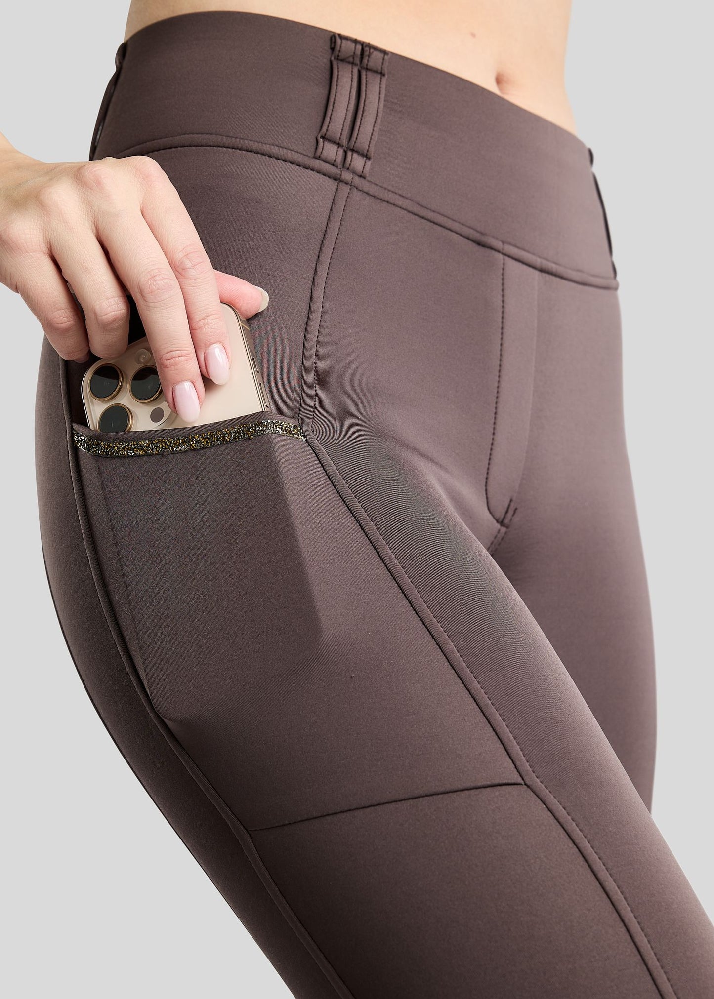 MoVeronica Thermo leggings  Hybrid F/G Golden Quartz - Black Peony