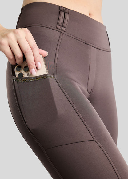 MoVeronica Thermo leggings  Hybrid F/G Golden Quartz - Black Peony