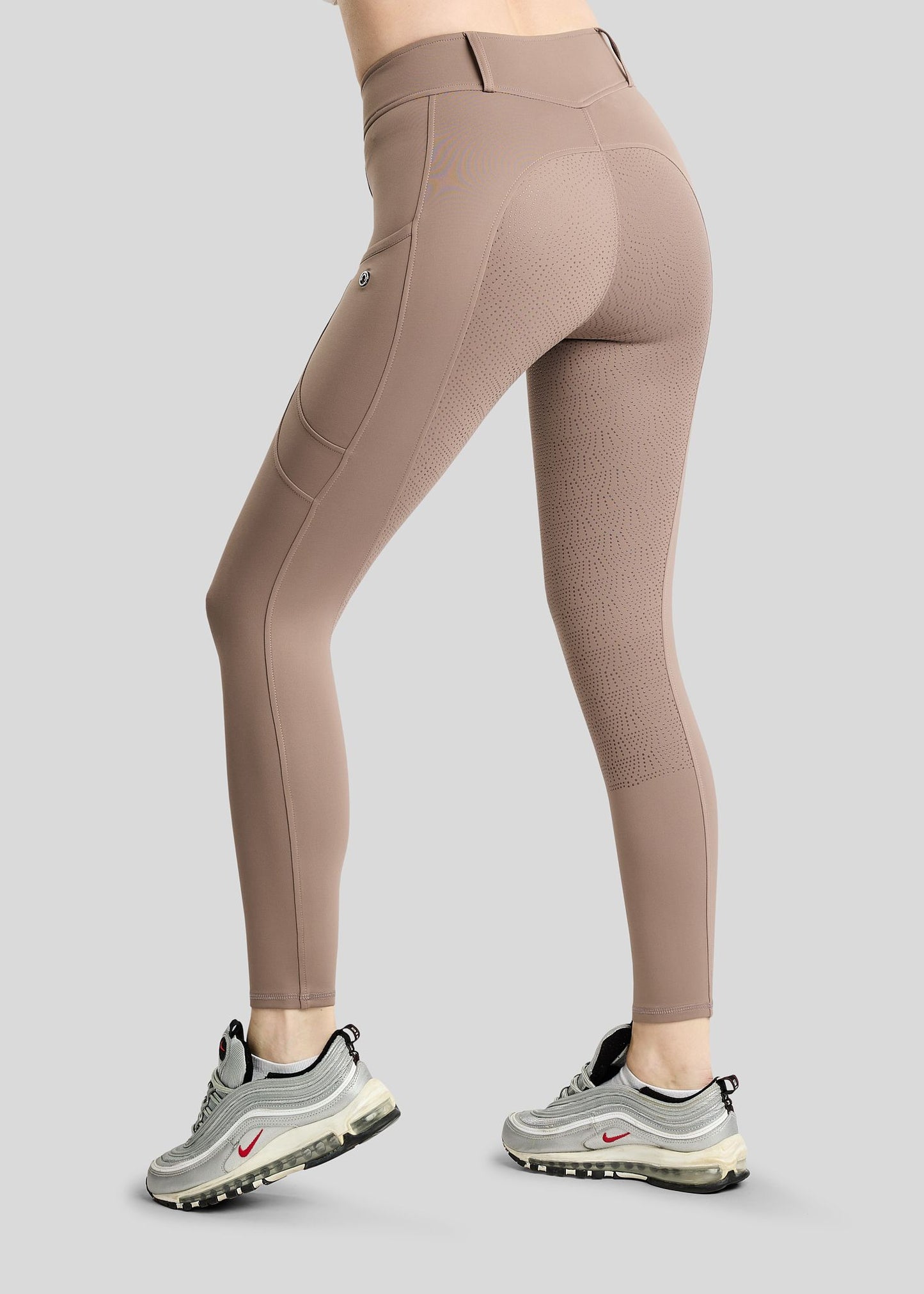MoAddie Hybrid Leggings Térmicos Montar F/G Gunmetal - Nougat Brown