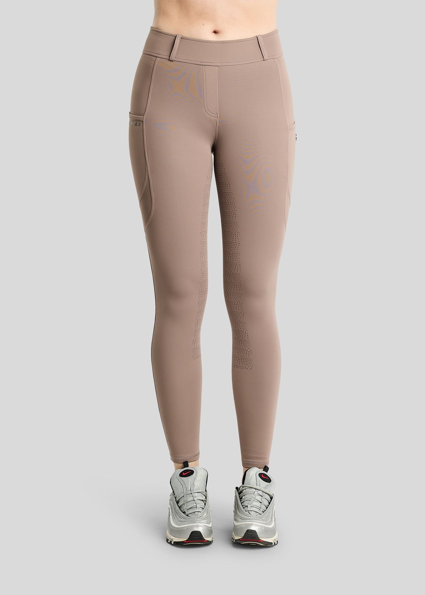 MoAddie Hybrid Leggings Térmicos Montar F/G Gunmetal - Nougat Brown