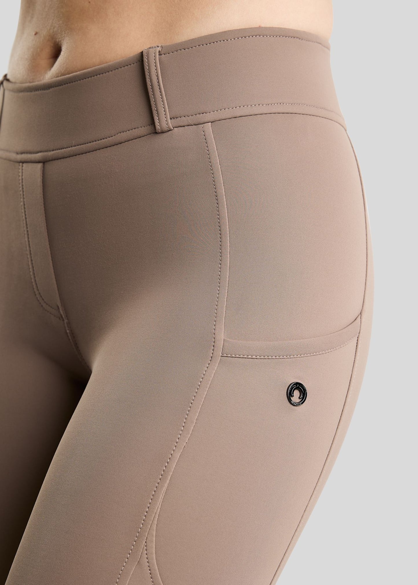 MoAddie Hybrid Leggings Térmicos Montar F/G Gunmetal - Nougat Brown