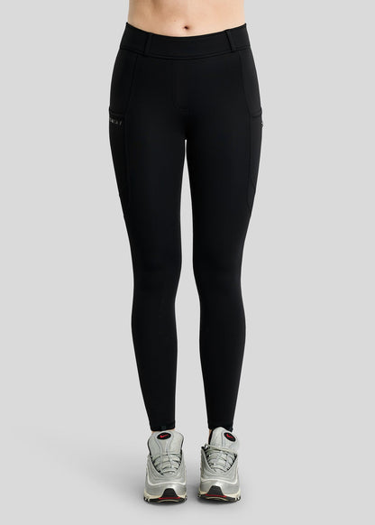 MoAddie Hybrid Leggings Térmicos Montar F/G Gunmetal - Negro