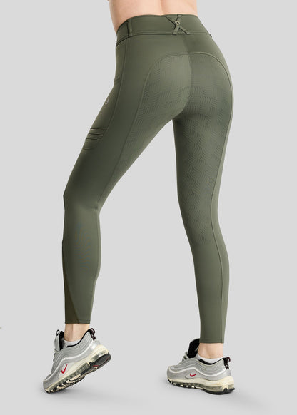 MoWilma Leggings Hybrid F/G Golden Quarz - Forrest Green