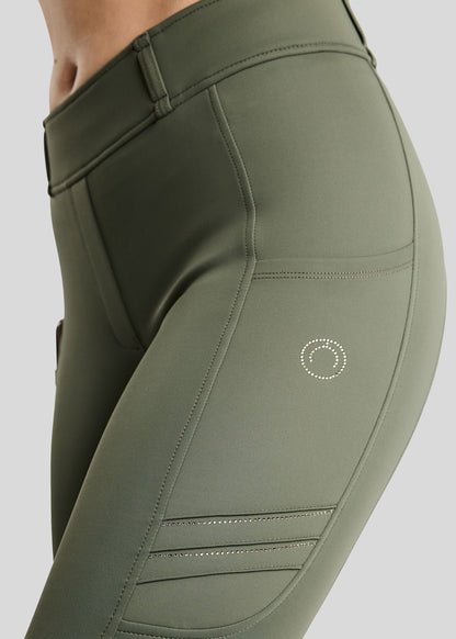 MoWilma Leggings Hybrid F/G Golden Quarz - Forrest Green
