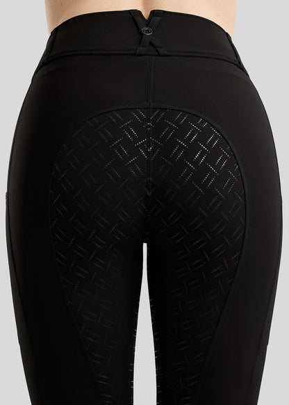 MoMaddy Pantalón F/G con Cristales Gun Metal - Negro