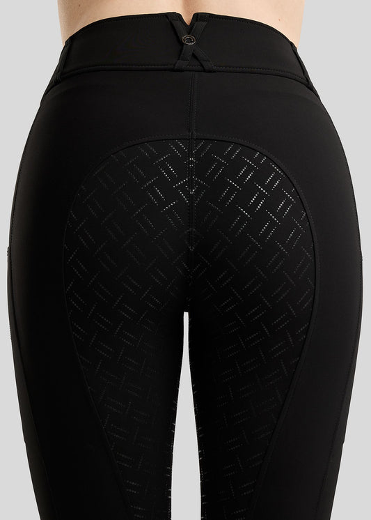MoMaddy Pantalón F/G con Cristales Gun Metal - Negro