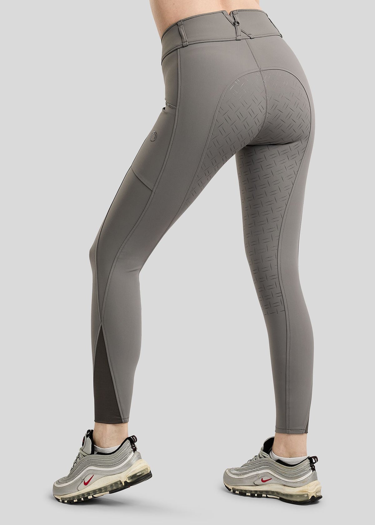 MoMaddy Pantalón F/G con Cristales Gun Metal - Gris