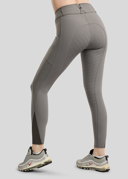 MoMaddy Pantalón F/G con Cristales Gun Metal - Gris