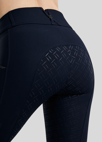 MoMaddy Pantalón F/G con Cristales Gun Metal - Navy
