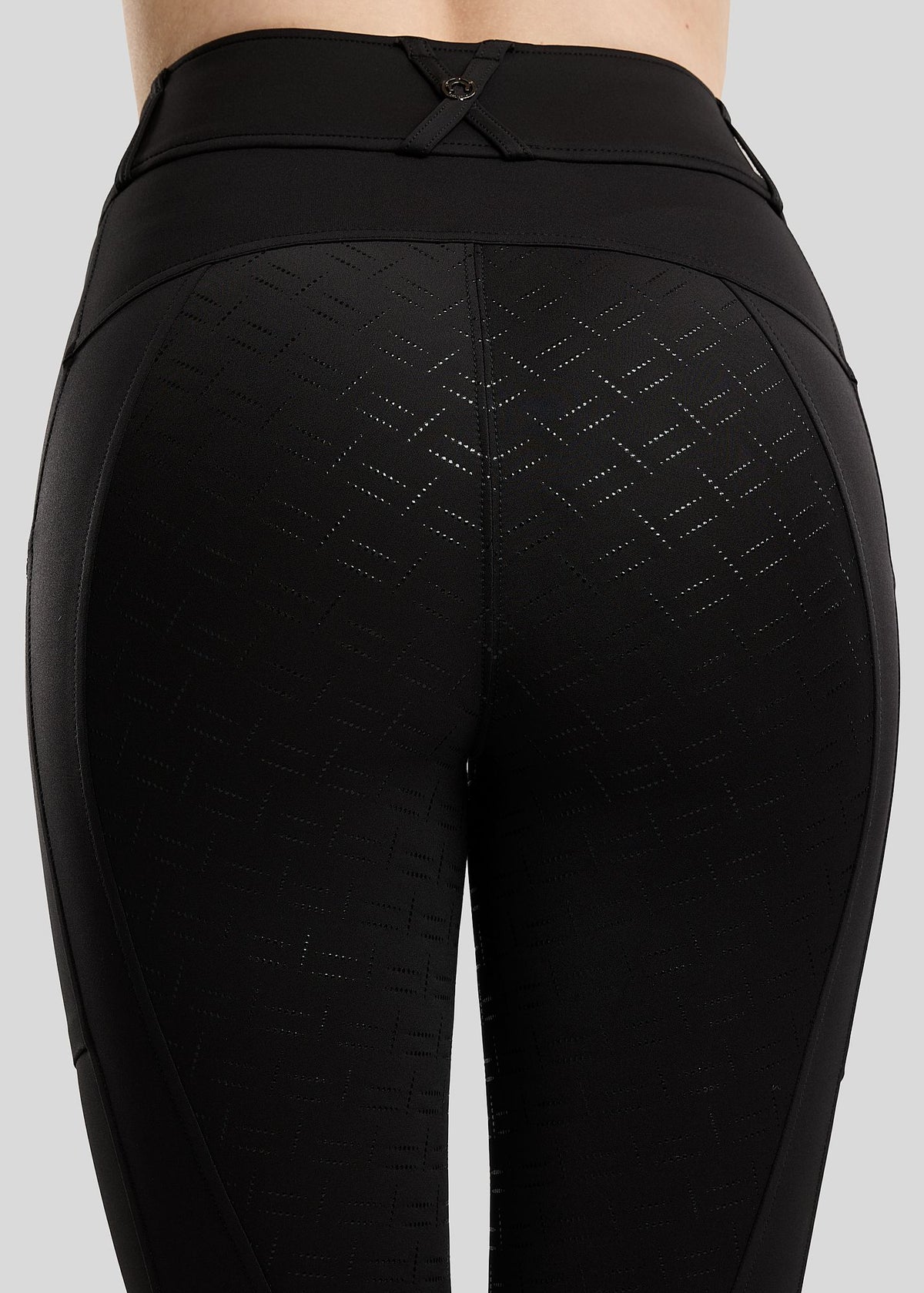 MoMaisy Leggings Montar F/G con Crystal Tape Gun Metal - Negro