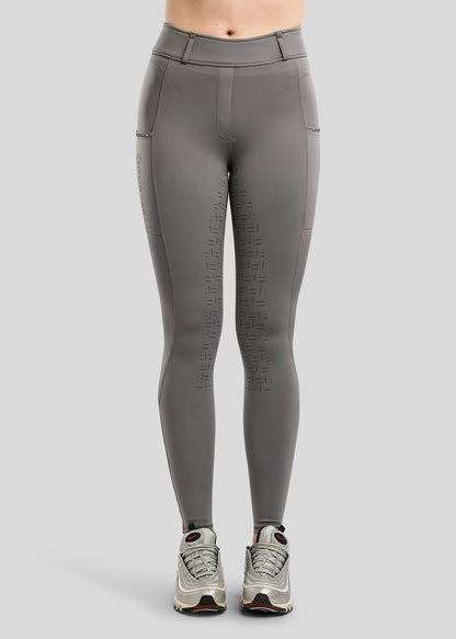 MoMaisy Leggings Montar F/G con Crystal Tape Gun Metal - Gris