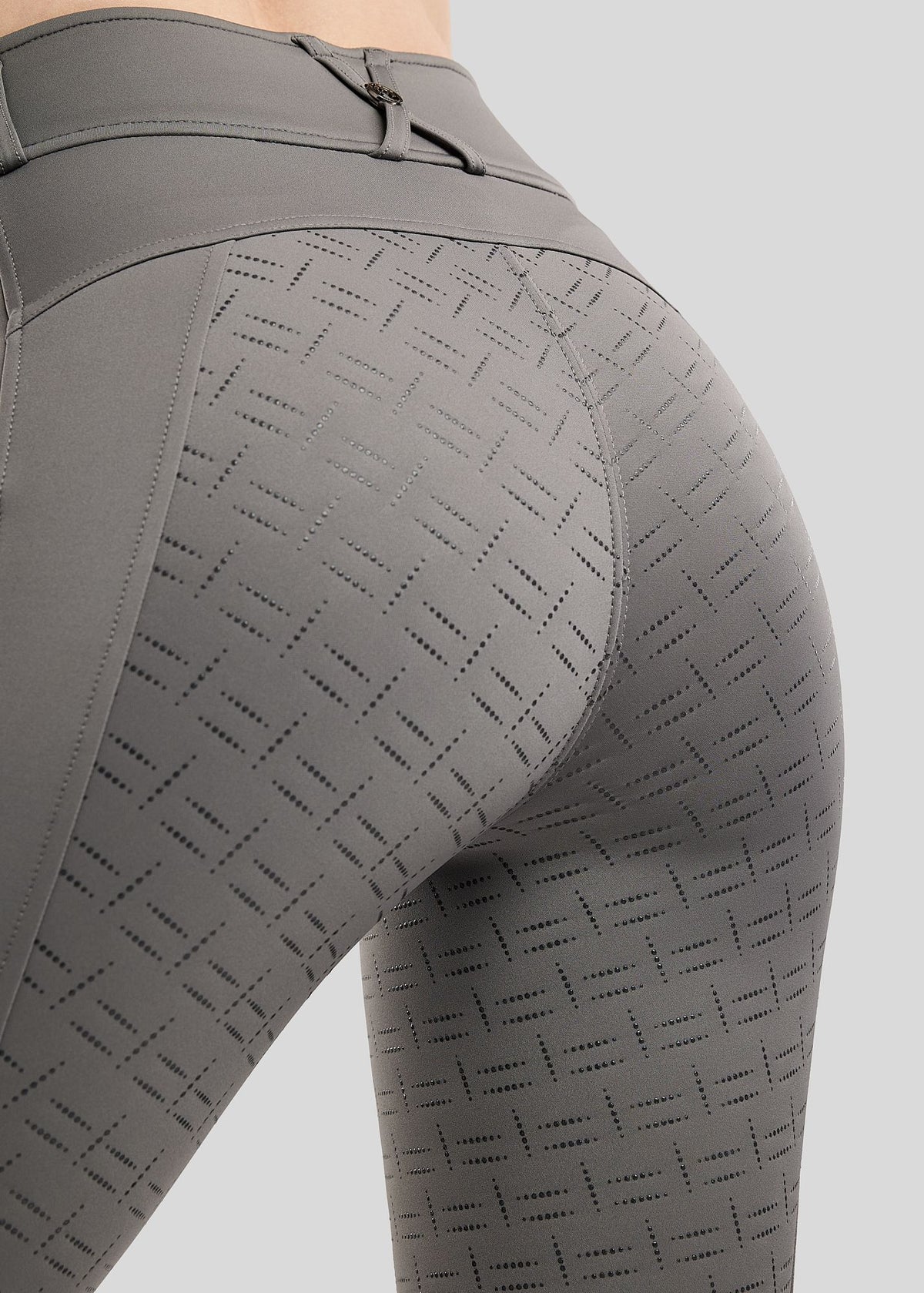 MoMaisy Leggings Montar F/G con Crystal Tape Gun Metal - Gris
