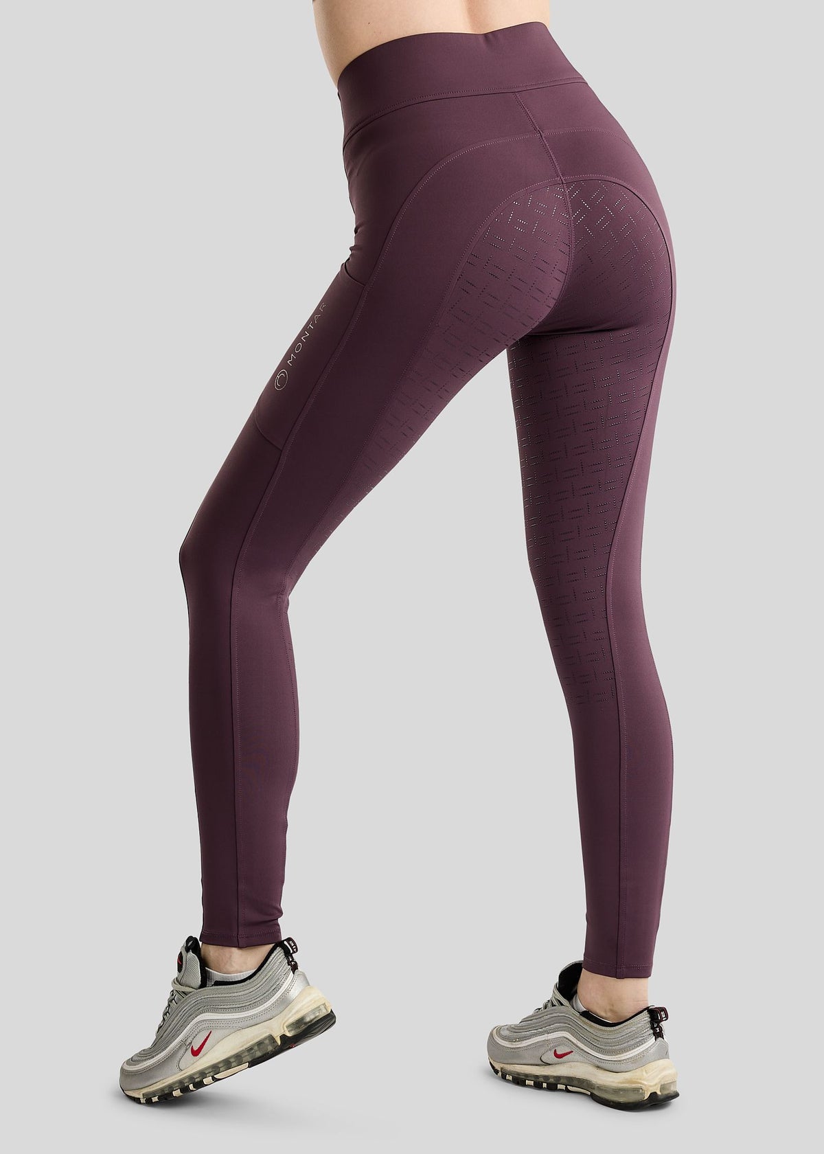 MoFair Leggings de Equitación F/G con Logo Gun Metal - Fig