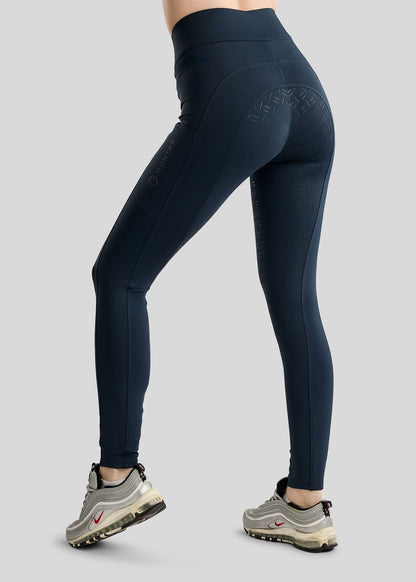 MoFair Leggings de Equitación F/G con Logo Gun Metal - Navy