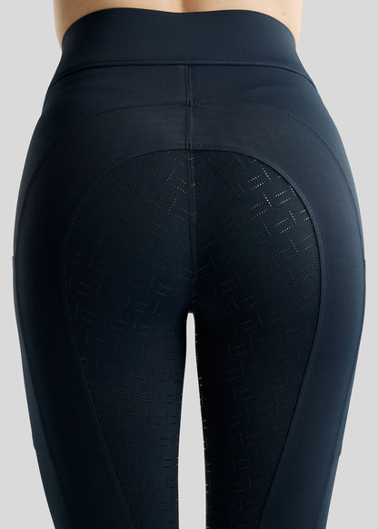 MoFair Leggings de Equitación F/G con Logo Gun Metal - Navy