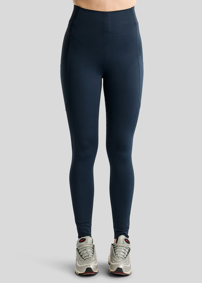 MoFair Leggings de Equitación F/G con Logo Gun Metal - Navy