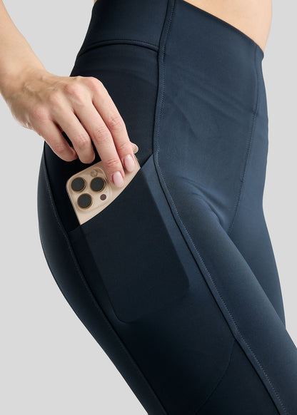 MoFair Leggings de Equitación F/G con Logo Gun Metal - Navy