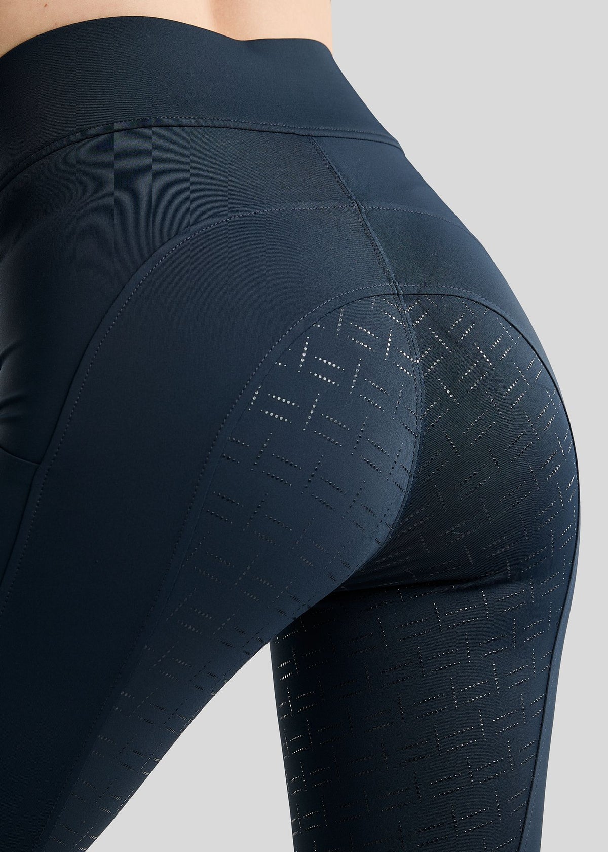 MoFair Leggings de Equitación F/G con Logo Gun Metal - Navy